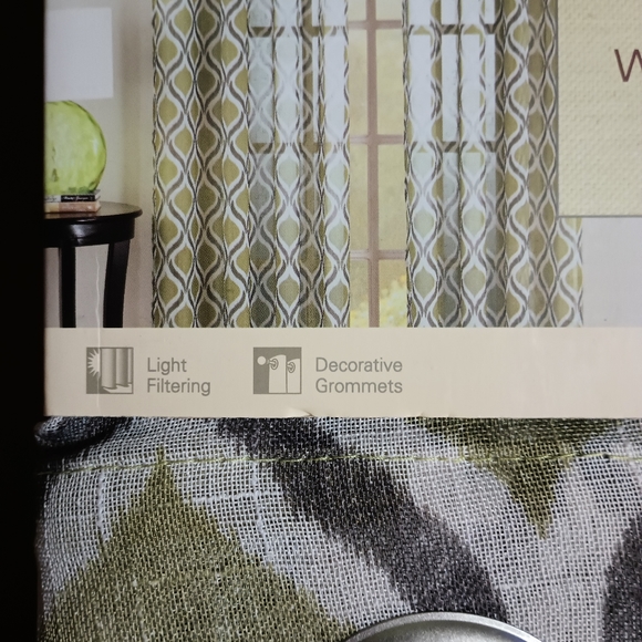 SONOMA Concorde 52 x 84 Light Filtering Window Panel Avocado NWT - Picture 3 of 4